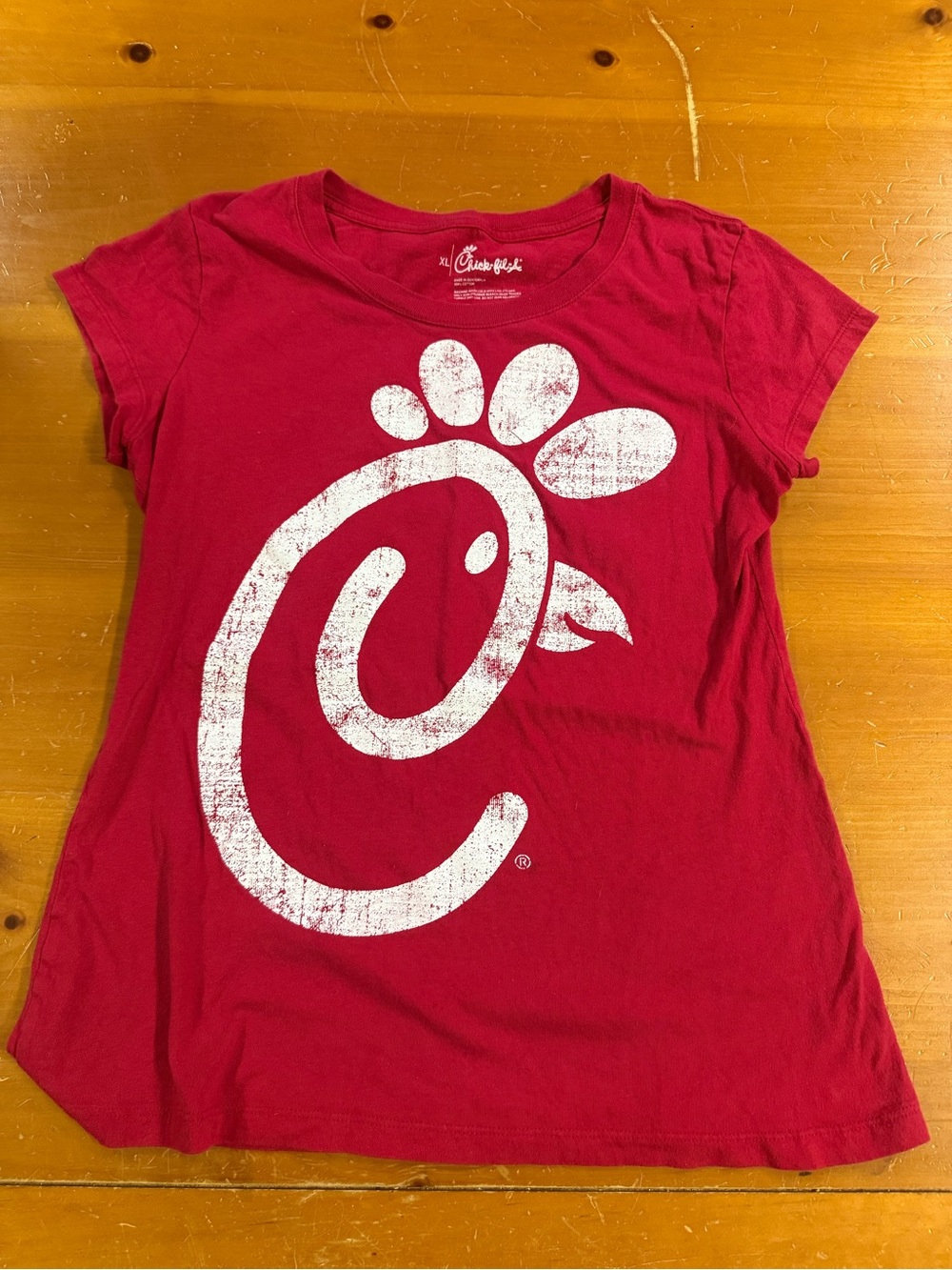 Chick-fil-A Girls' Red Logo Short Sleeve Tee